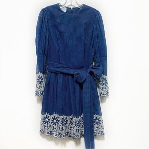 Bill Atkinson Glen of Michigan Vintage 60’s crocheted polka dot prairie dress